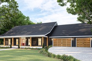 Barndominium Exterior - Front Elevation Plan #44-294