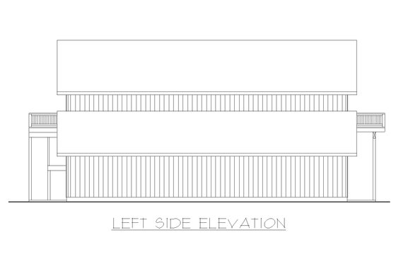 Exterior - Front Elevation 4 for Barndominium House Plan #117-1107, 0.5 bath