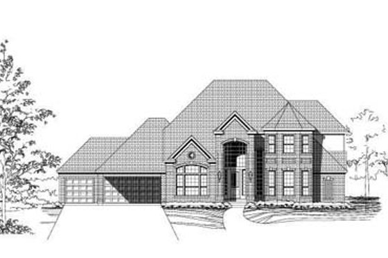 Exterior - Front Elevation for Traditional House Plan #411-162 - 4 bed, 3.5 bath