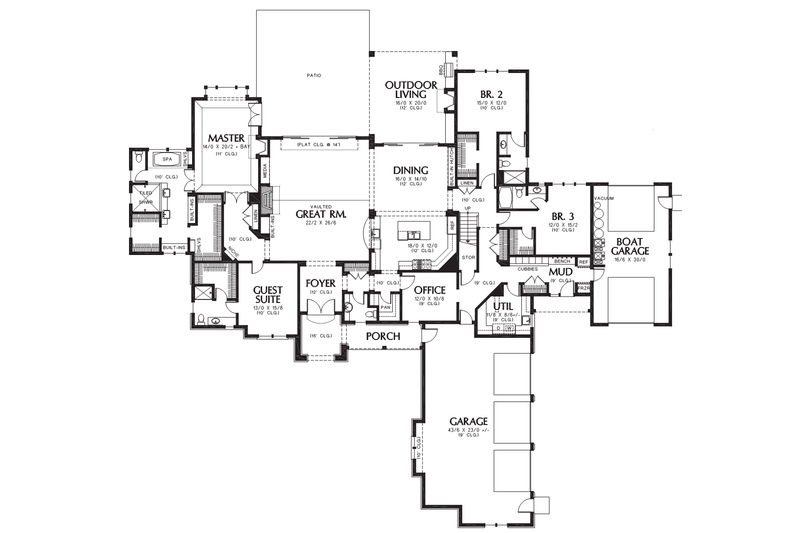 Dream House Plan - Floor Plan - Main Floor for Craftsman House Plan #48-701 - 5 bed, 5.5 bath
