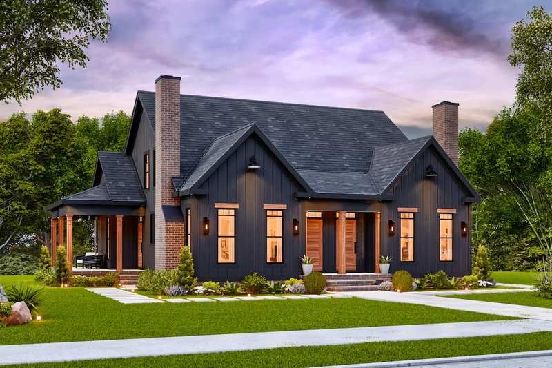 House Blueprint - Exterior - Front Elevation 6 for Farmhouse House Plan #54-623 - 6 bed, 4 bath