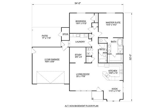Floor Plan - Other Floor for Traditional House Plan #116-280 - 2 bed, 2 bath