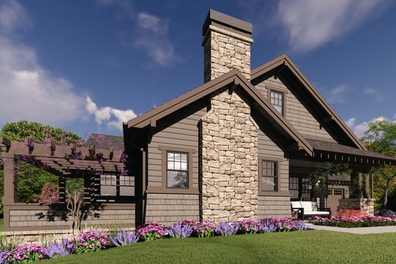 Exterior - Front Elevation 4 for Craftsman House Plan #1069-39 - 2 bed, 2 bath