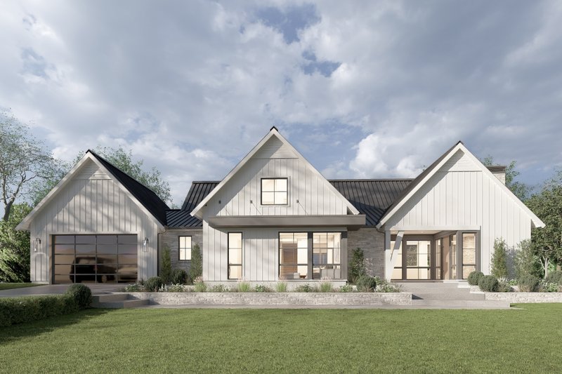 Farmhouse Style House Plan - 4 Beds 2.5 Baths 3717 Sq/Ft Plan #1114-82