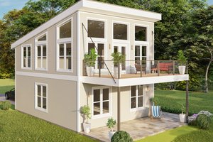 Southern Exterior - Front Elevation Plan #932-1293