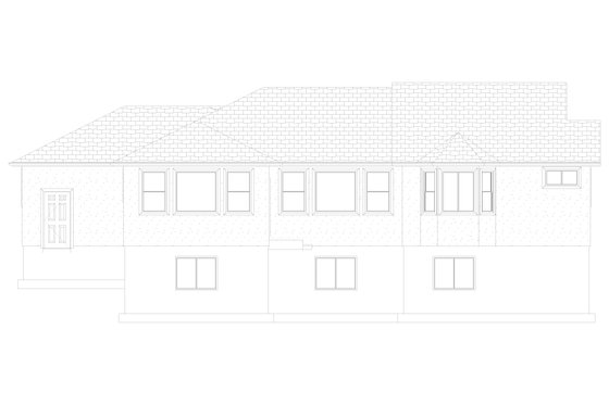 Exterior - Rear Elevation 2 for Traditional House Plan #1060-56 - 3 bed, 2 bath