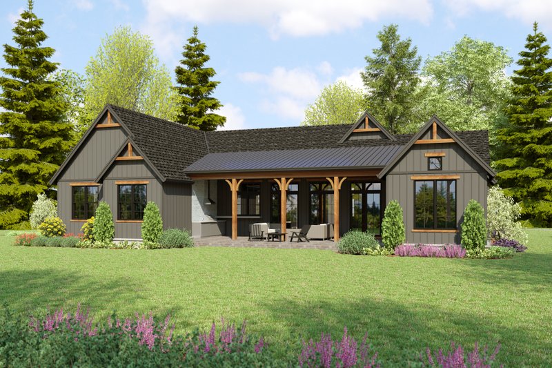 Dream House Plan - Exterior - Rear Elevation 1 for Country House Plan #48-1142 - 4 bed, 2.5 bath