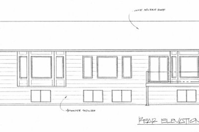 Dream House Plan - Exterior - Rear Elevation for Traditional House Plan #58-194 - 3 bed, 2 bath