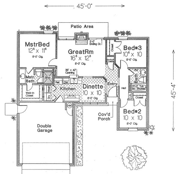 Ranch Floor Plan - Main Floor Plan #310-282
