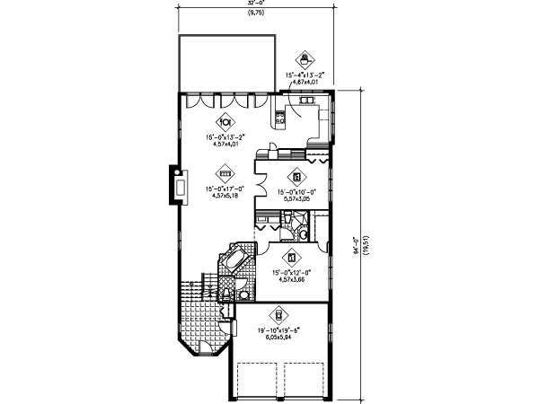 Tudor Floor Plan - Main Floor Plan #25-4183