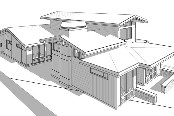 Exterior - Other Elevation 2 for Modern House Plan #895-158 - 3 bed, 2.5 bath