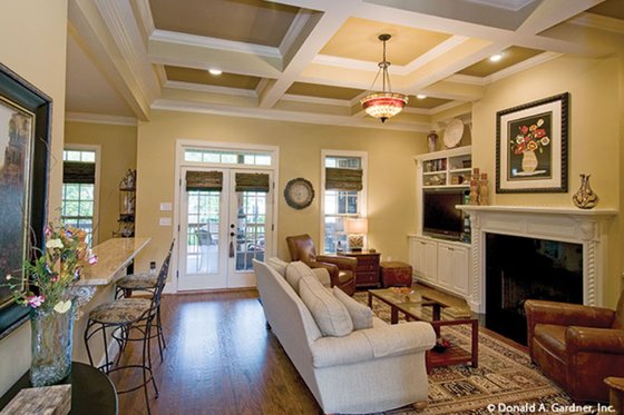 Interior - Family Room for European House Plan #929-59 - 3 bed, 2 bath