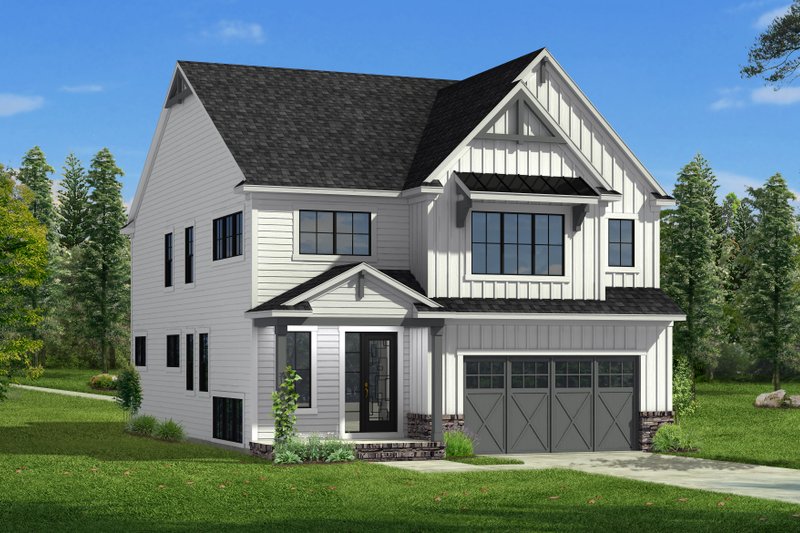 Dream House Plan - Farmhouse Exterior - Front Elevation Plan #1057-34