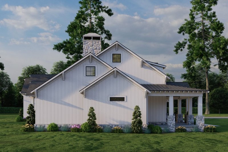 House Design - Exterior - Other Elevation 3 for Farmhouse House Plan #923-395 - 3 bed, 2.5 bath