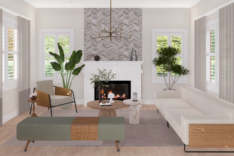 Architectural House Design - Interior - Family Room for Ranch House Plan #1060-369 - 3 bed, 2 bath