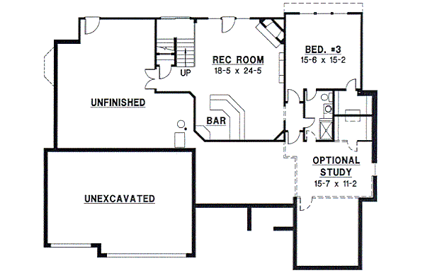 European Floor Plan - Lower Floor Plan #67-255