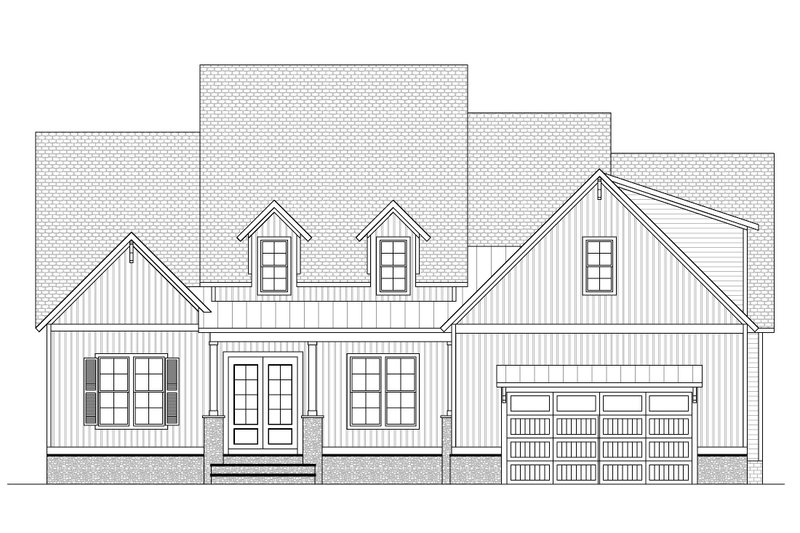 Architectural House Design - Exterior - Front Elevation 2 for Farmhouse House Plan #1080-16 - 4 bed, 3.5 bath