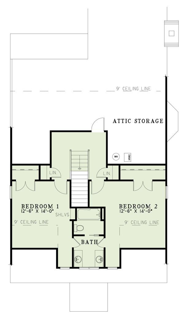 Dream House Plan - Colonial Floor Plan - Upper Floor Plan #17-2631