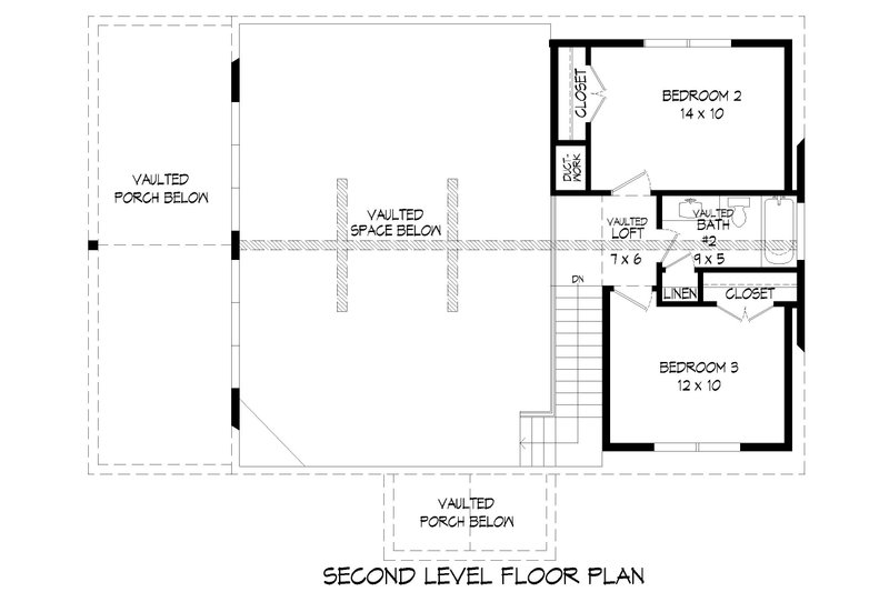House Design - Floor Plan - Upper Floor for Traditional House Plan #932-509 - 3 bed, 2.5 bath