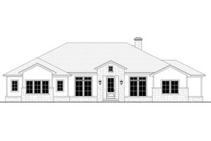 Exterior - Front Elevation 4 for Ranch House Plan #430-186 - 4 bed, 3.5 bath