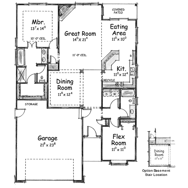 Dream House Plan - Traditional Floor Plan - Main Floor Plan #20-1423
