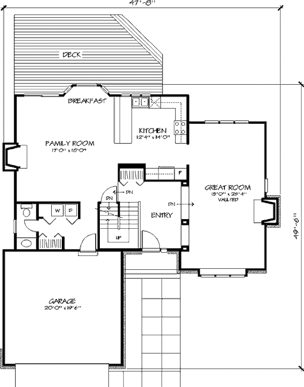 Home Plan - Modern Floor Plan - Main Floor Plan #320-432