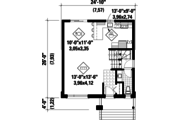 Contemporary Style House Plan - 3 Beds 1 Baths 1252 Sq/Ft Plan #25-4509 