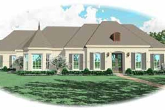 Exterior - Front Elevation for Traditional House Plan #81-392 - 3 bed, 3.5 bath