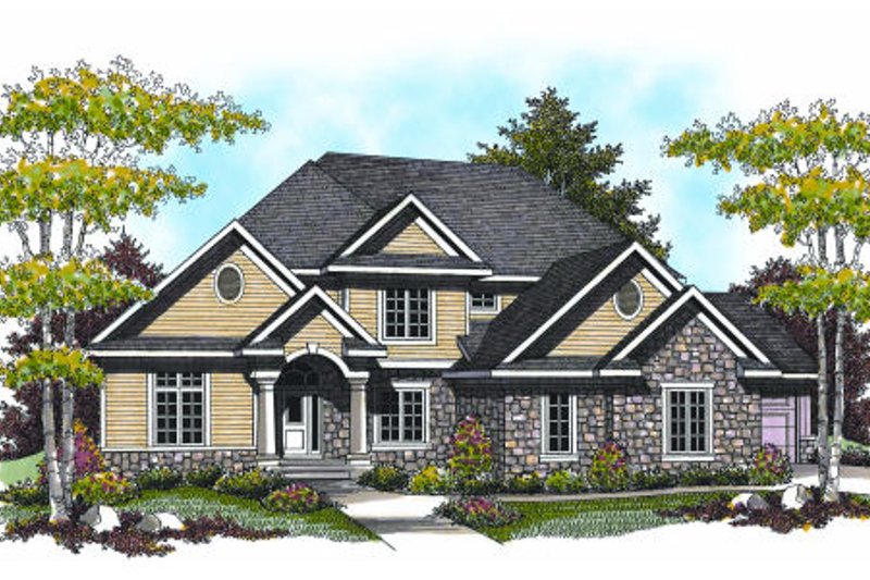 Dream House Plan - Craftsman Exterior - Front Elevation Plan #70-956