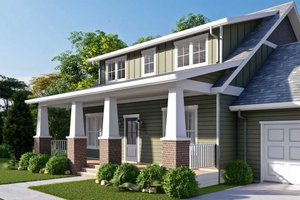 Exterior - Front Elevation 3 for Craftsman House Plan #1079-2 - 4 bed, 3.5 bath