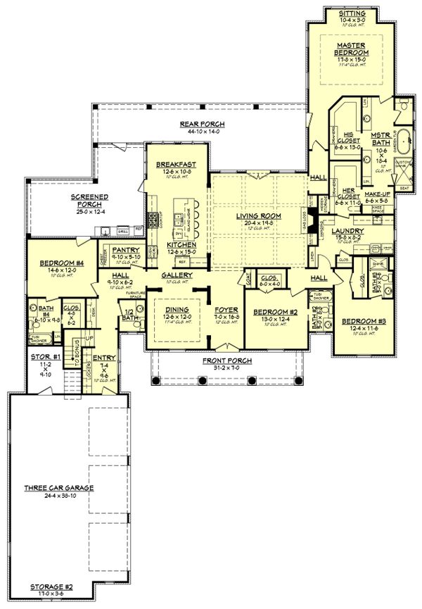 Dream House Plan - European Floor Plan - Main Floor Plan #430-126