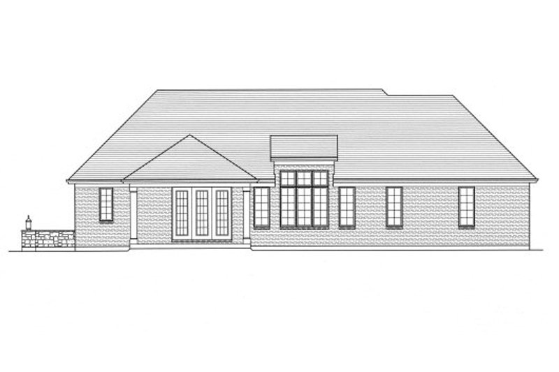 Dream House Plan - Exterior - Rear Elevation for European House Plan #46-518 - 3 bed, 2.5 bath