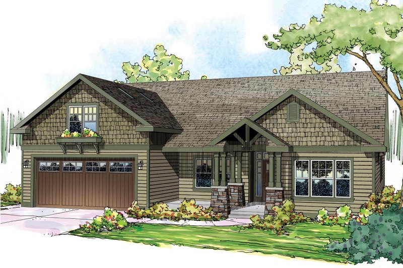 Dream House Plan - Craftsman Exterior - Front Elevation Plan #124-867