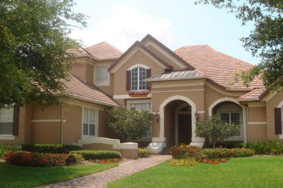 Exterior - Front Elevation for European House Plan #135-214 - 6 bed, 5.5 bath