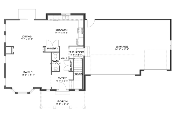 Dream House Plan - Farmhouse Floor Plan - Main Floor Plan #1060-436