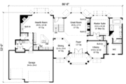 European Style House Plan - 3 Beds 3.5 Baths 3980 Sq/Ft Plan #51-216 