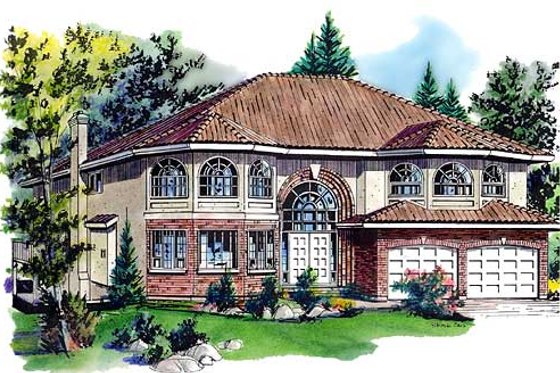 Exterior - Front Elevation for Traditional House Plan #18-9127 - 4 bed, 3 bath