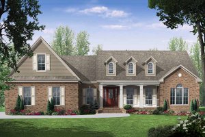 Dream House Plan - European Exterior - Front Elevation Plan #21-242