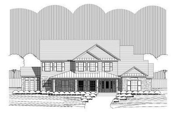 Exterior - Front Elevation for Traditional House Plan #411-744 - 4 bed, 3.5 bath