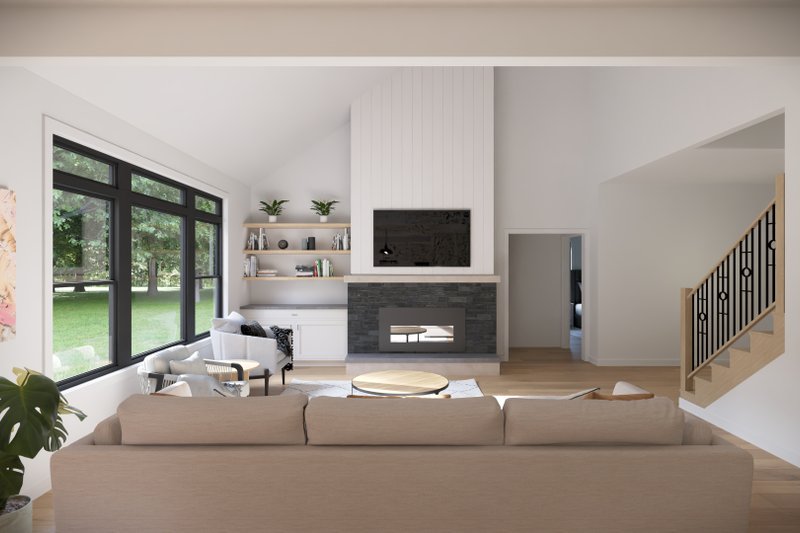 House Blueprint - Interior - Family Room for Country House Plan #1089-48 - 3 bed, 2.5 bath