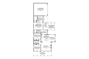 Floor Plan - Main Floor for Ranch House Plan #406-9655 - 3 bed, 2 bath