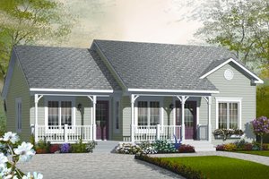 Ranch Exterior - Front Elevation Plan #23-2204