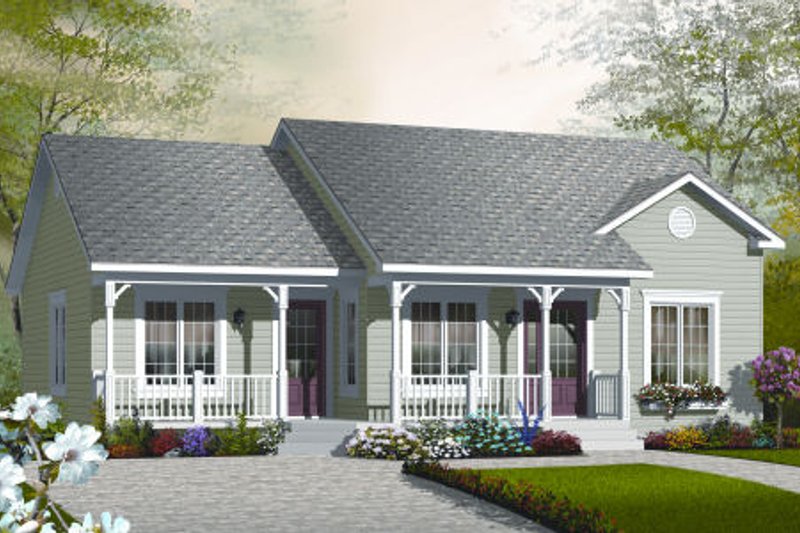 Dream House Plan - Ranch Exterior - Front Elevation Plan #23-2204