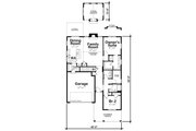 Traditional Style House Plan - 2 Beds 2 Baths 1511 Sq/Ft Plan #20-2602 Floor 