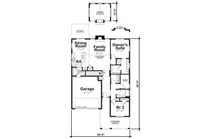 Floor Plan - Main Floor for Traditional House Plan #20-2602 - 2 bed, 2 bath