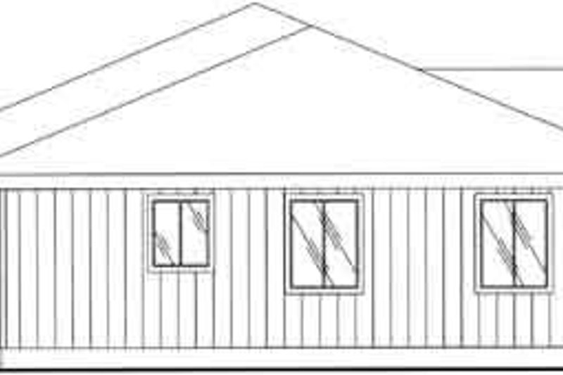Home Plan - Exterior - Rear Elevation for Ranch House Plan #117-287 - 2 bed, 2 bath