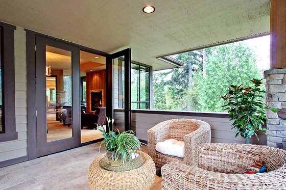 Exterior - Covered Porch 1 for Modern House Plan #132-221 - 4 bed, 4.5 bath