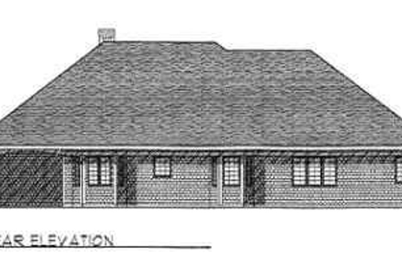 House Plan Design - Exterior - Rear Elevation for Traditional House Plan #70-363 - 3 bed, 2 bath