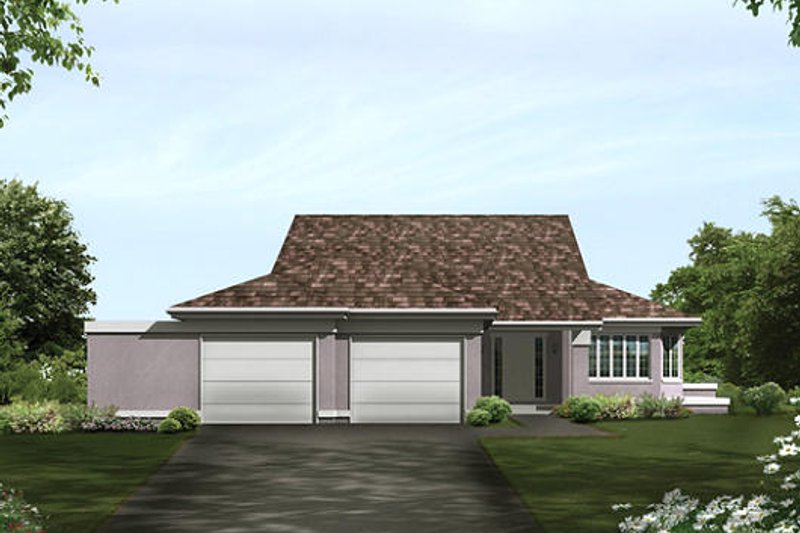 House Plan Design - Modern Exterior - Front Elevation Plan #57-446