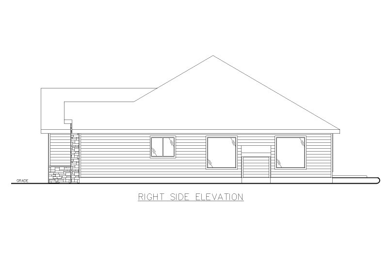 Dream House Plan - Exterior - Other Elevation 1 for Ranch House Plan #117-463 - 3 bed, 2 bath